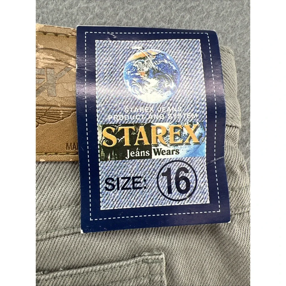 VTG Starex Jeans Boys Sz 16 Gray Carpenter Cotton Duck Ripstop